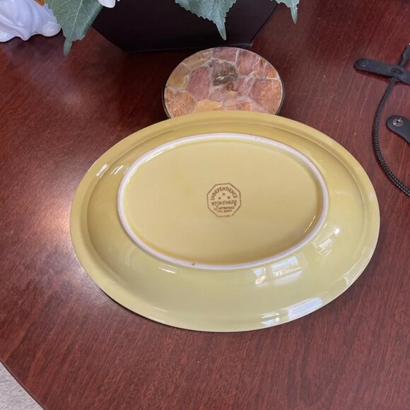 Independence Stoneware Serving Bowl With Brown Bands - Interpace JAPAN - Picture 3 of 5